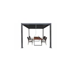 Pergola 3x3 m aluminium og st&aring;l